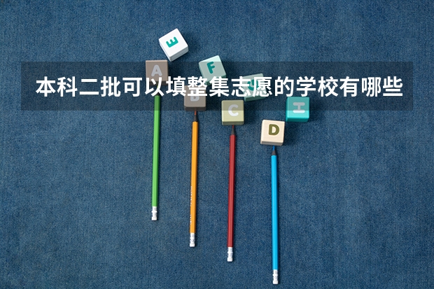 本科二批可以填整集志愿的学校有哪些?