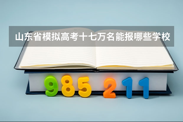 山东省模拟高考十七万名能报哪些学校？