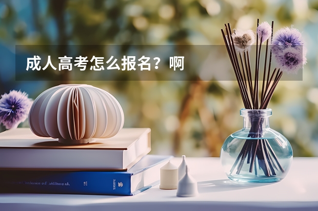 成人高考怎么报名？啊