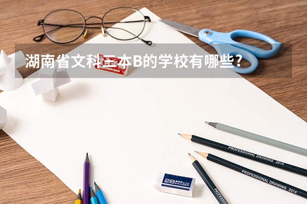 湖南省文科三本B的学校有哪些?