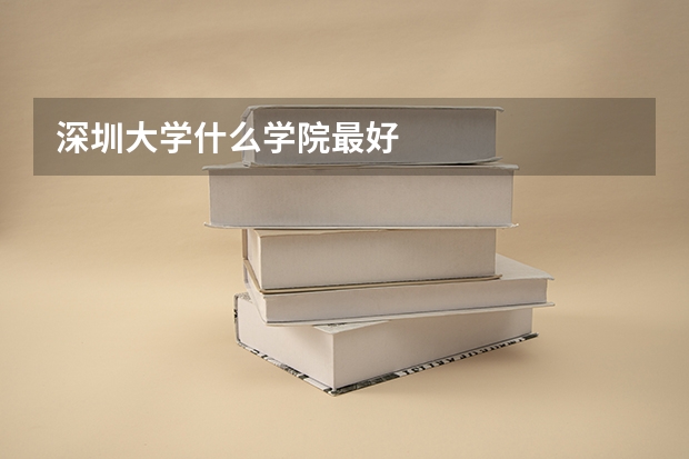 深圳大学什么学院最好