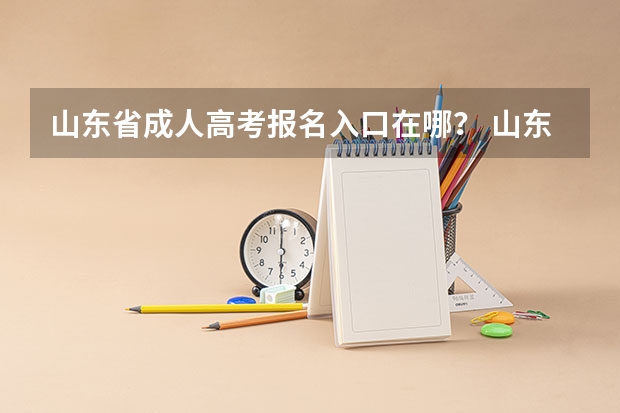 山东省成人高考报名入口在哪? 山东成人高考报名在哪儿报?
