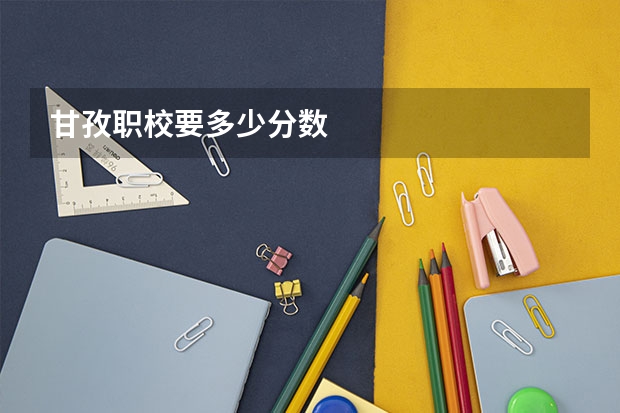 甘孜职校要多少分数
