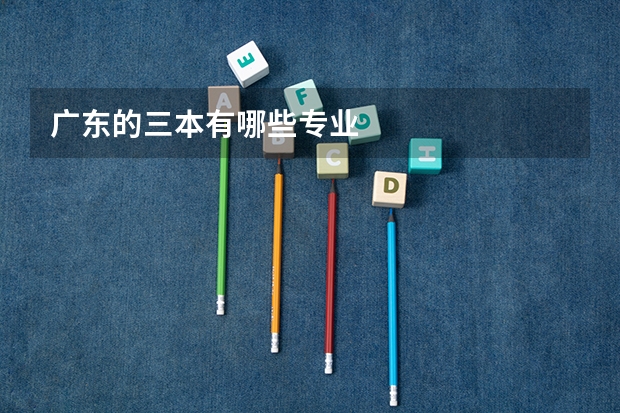 广东的三本有哪些专业