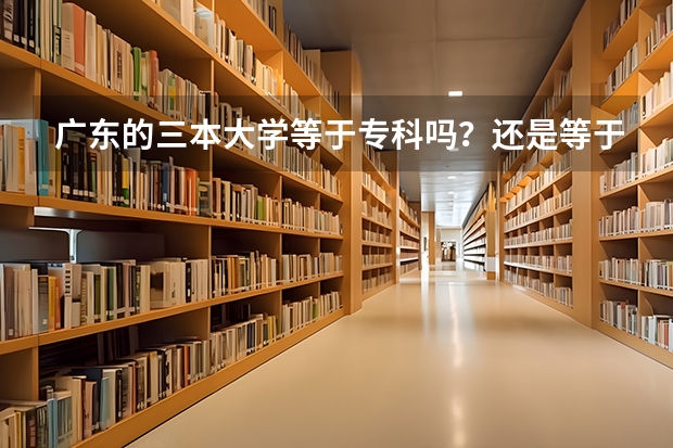 广东的三本大学等于专科吗？还是等于2本B类.