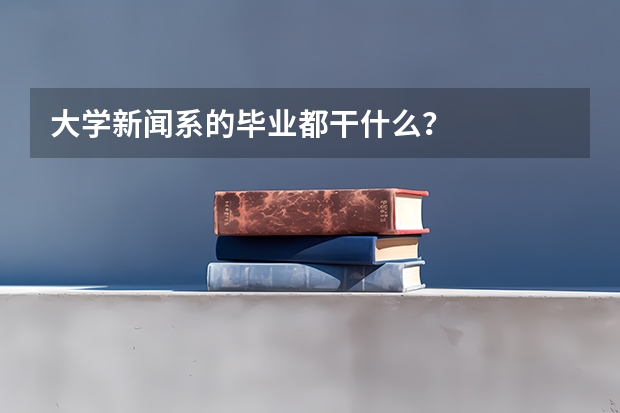 大学新闻系的毕业都干什么？
