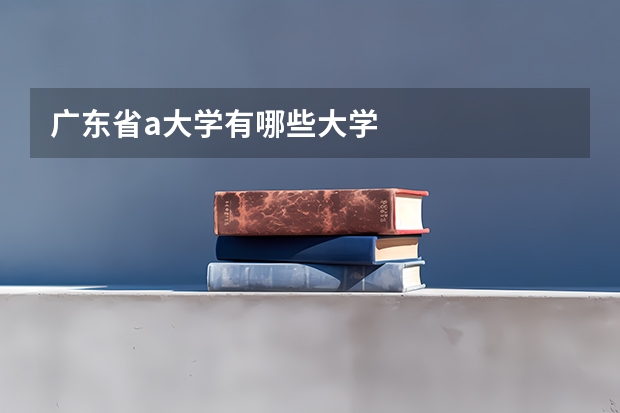 广东省a大学有哪些大学
