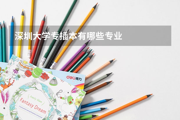 深圳大学专插本有哪些专业
