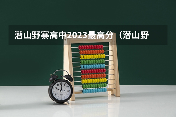 潜山野寨高中2023最高分（潜山野寨中学高考录取名单）