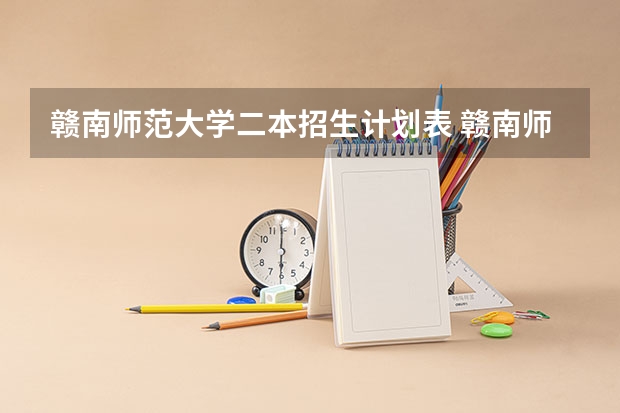 赣南师范大学二本招生计划表 赣南师范大学科技学院是一本还是二本