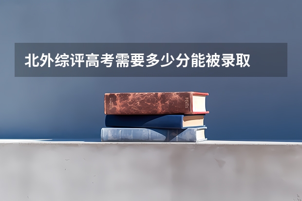 北外综评高考需要多少分能被录取