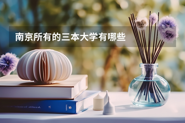 南京所有的三本大学有哪些