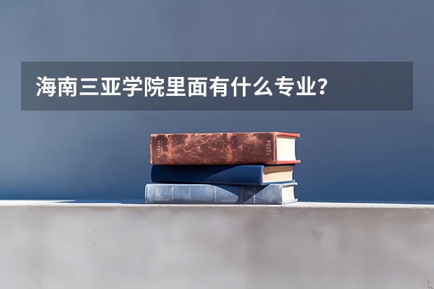 海南三亚学院里面有什么专业？