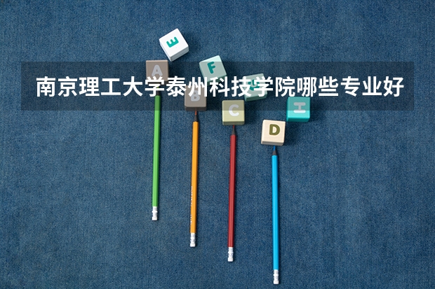 南京理工大学泰州科技学院哪些专业好