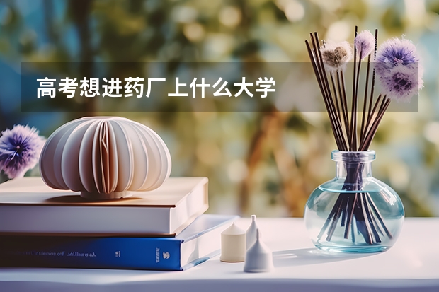 高考想进药厂上什么大学