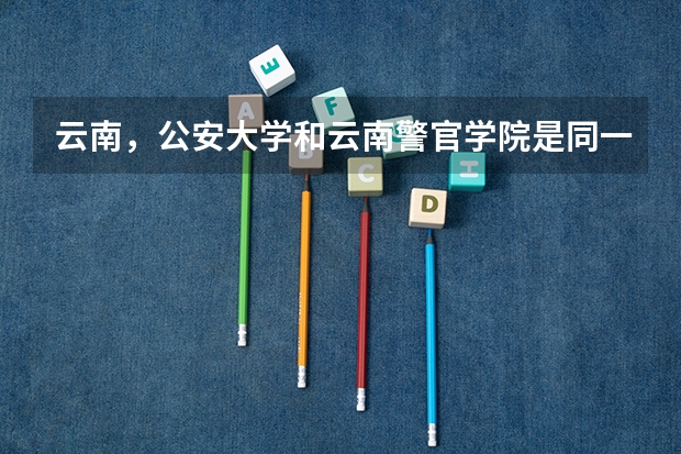 云南，公安大学和云南警官学院是同一所学校吗