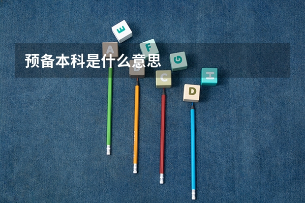预备本科是什么意思