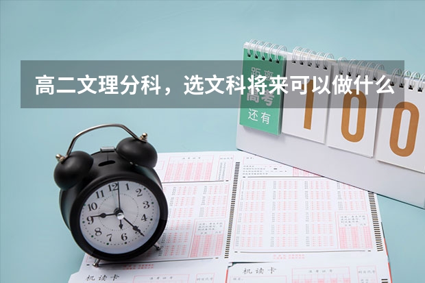 高二文理分科，选文科将来可以做什么职业啊