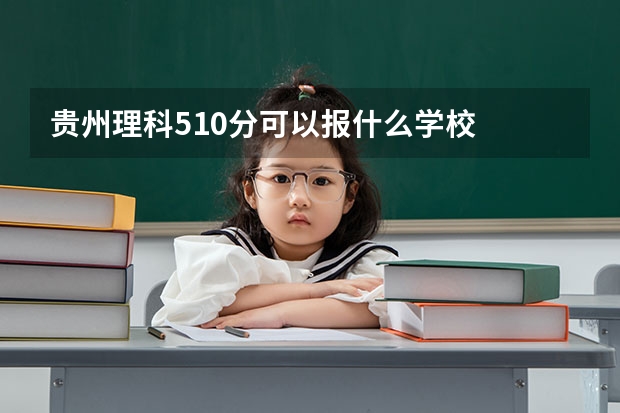 贵州理科510分可以报什么学校