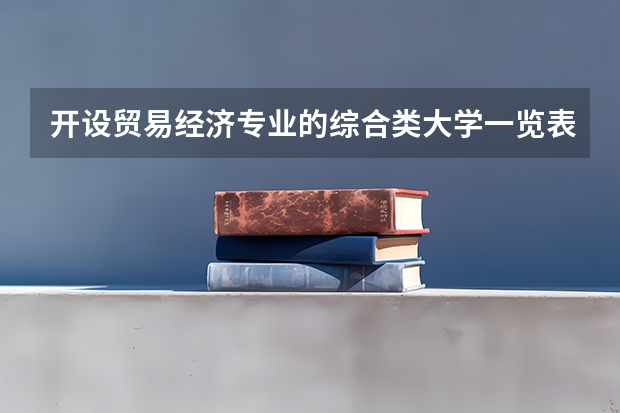 开设贸易经济专业的综合类大学一览表