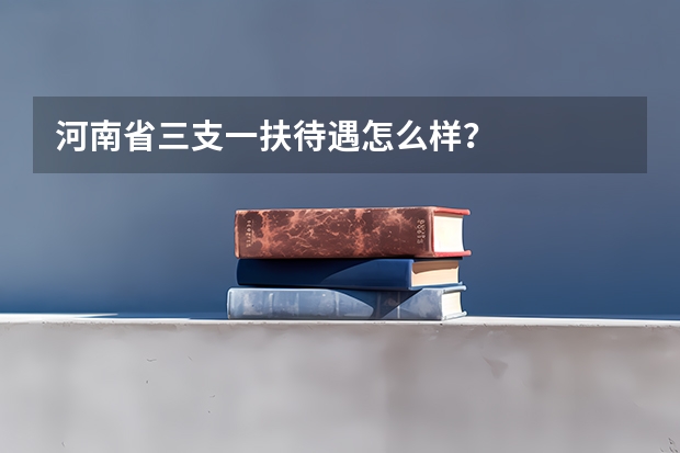 河南省三支一扶待遇怎么样？