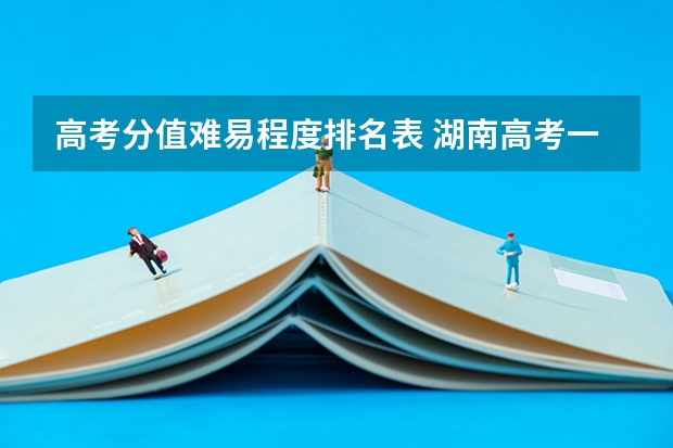 高考分值难易程度排名表 湖南高考一分一段表