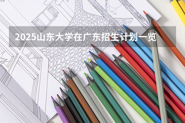 2025山东大学在广东招生计划一览表