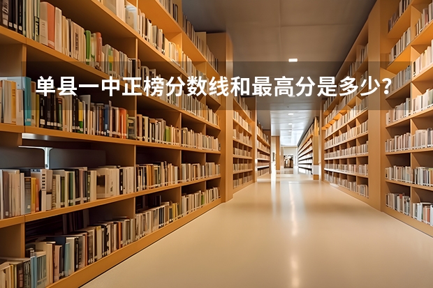单县一中正榜分数线和最高分是多少？