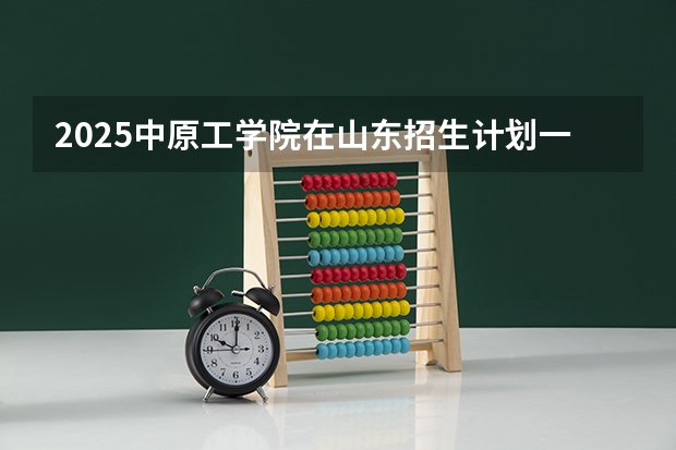 2025中原工学院在山东招生计划一览表