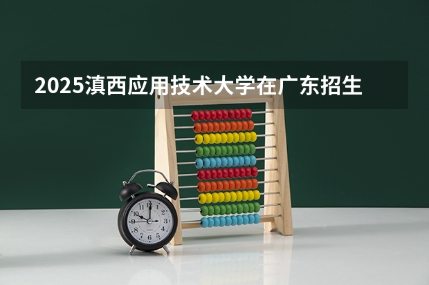 2025滇西应用技术大学在广东招生计划一览表