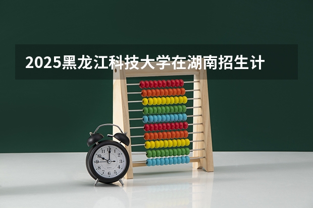 2025黑龙江科技大学在湖南招生计划一览表