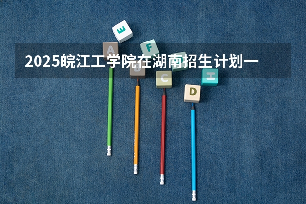 2025皖江工学院在湖南招生计划一览表