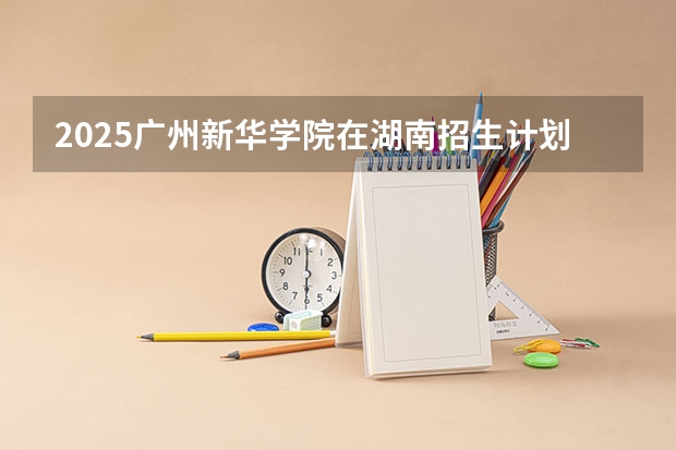 2025广州新华学院在湖南招生计划一览表