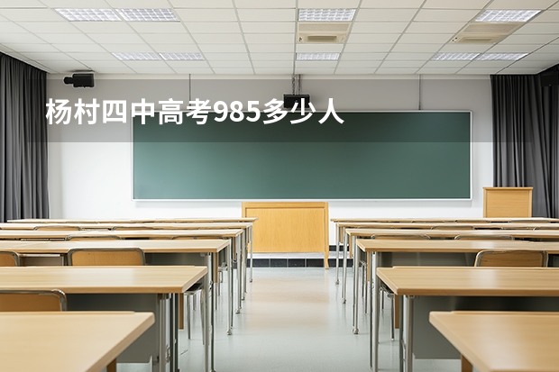 杨村四中高考985多少人