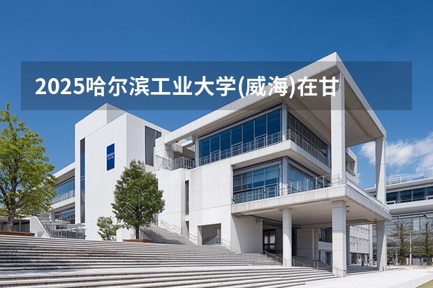 2025哈尔滨工业大学(威海)在甘肃招生计划一览表