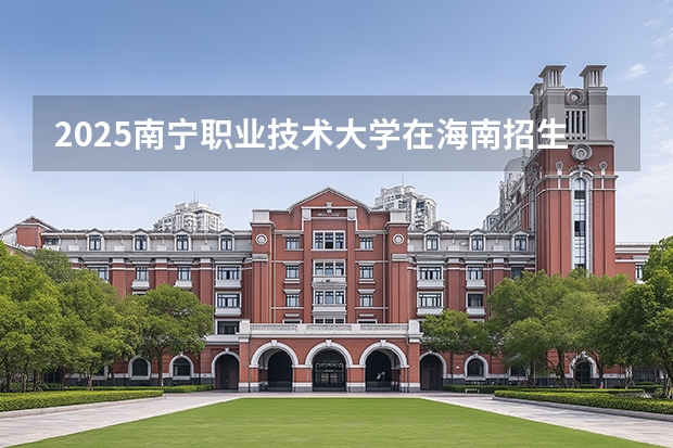 2025南宁职业技术大学在海南招生计划一览表