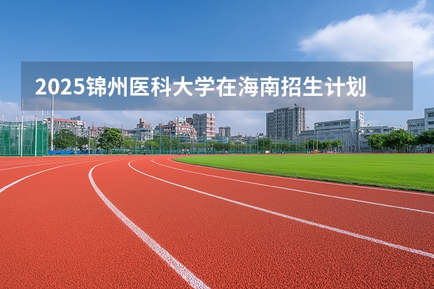 2025锦州医科大学在海南招生计划一览表