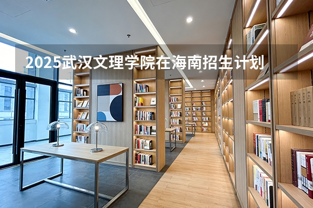 2025武汉文理学院在海南招生计划一览表