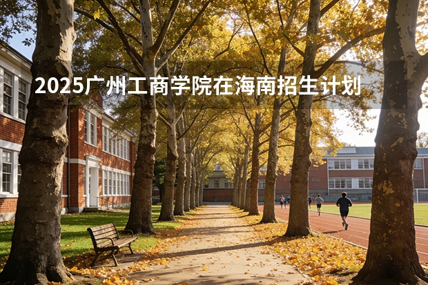 2025广州工商学院在海南招生计划一览表