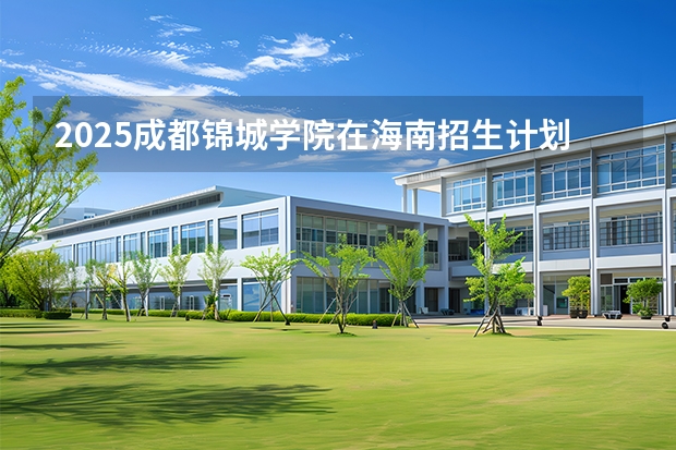 2025成都锦城学院在海南招生计划一览表