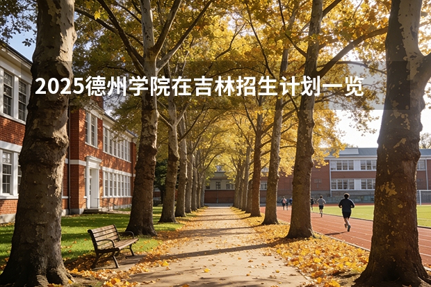 2025德州学院在吉林招生计划一览表