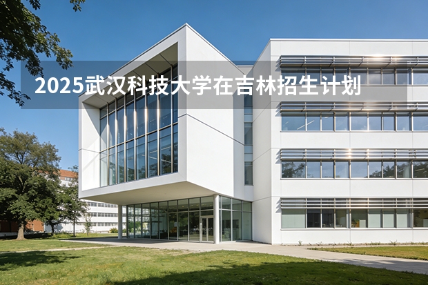2025武汉科技大学在吉林招生计划一览表