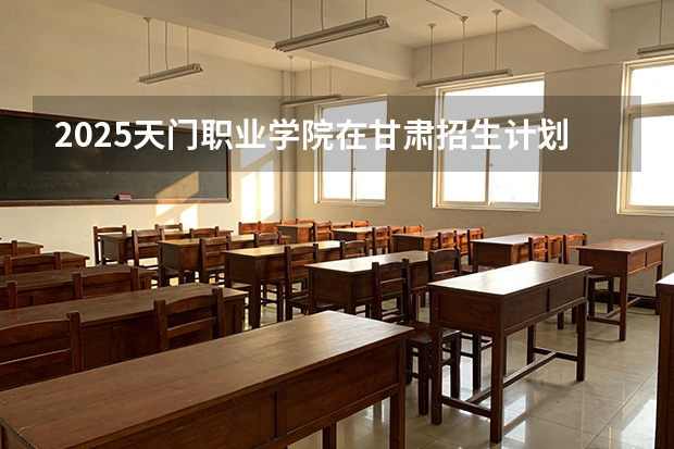 2025天门职业学院在甘肃招生计划一览表