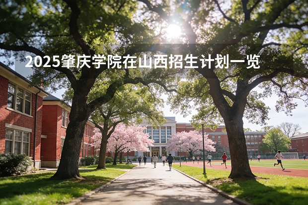2025肇庆学院在山西招生计划一览表