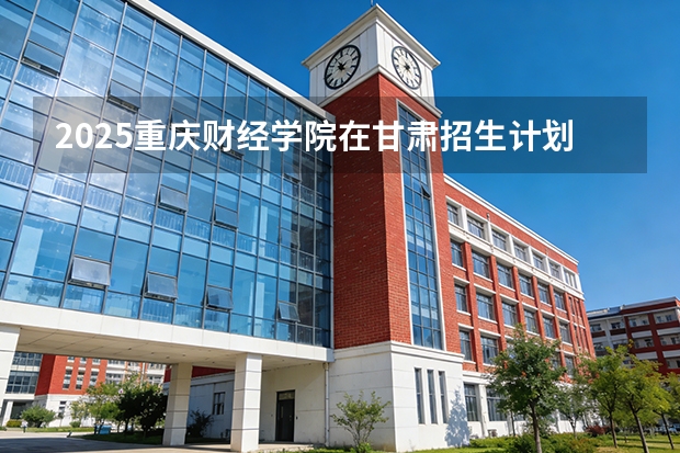 2025重庆财经学院在甘肃招生计划一览表