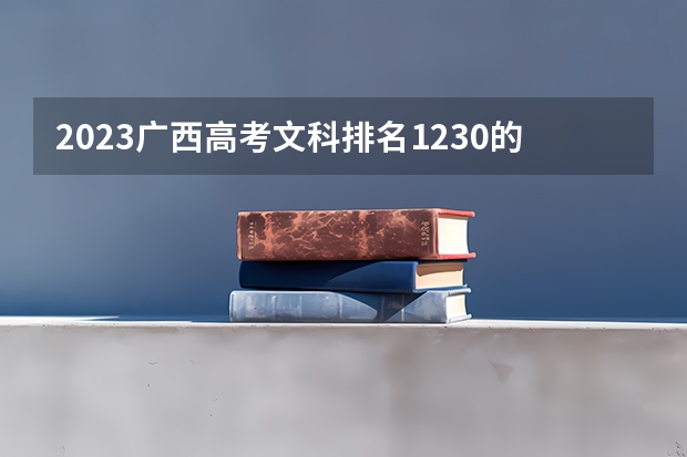 2023广西高考文科排名1230的考生可以报什么大学 历年录取分数线